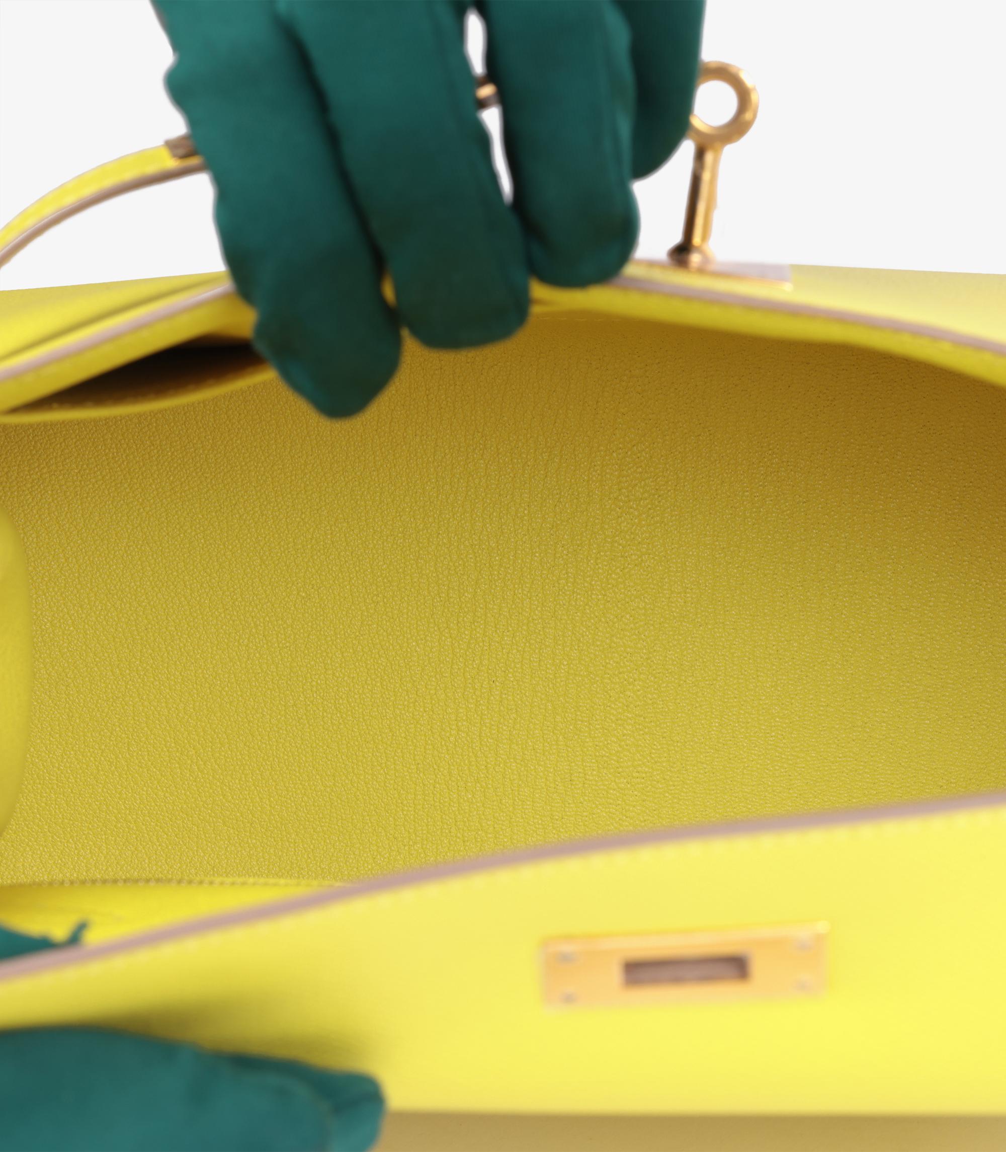 Hermès Lime Epsom Leather Kelly 28cm Sellier 3
