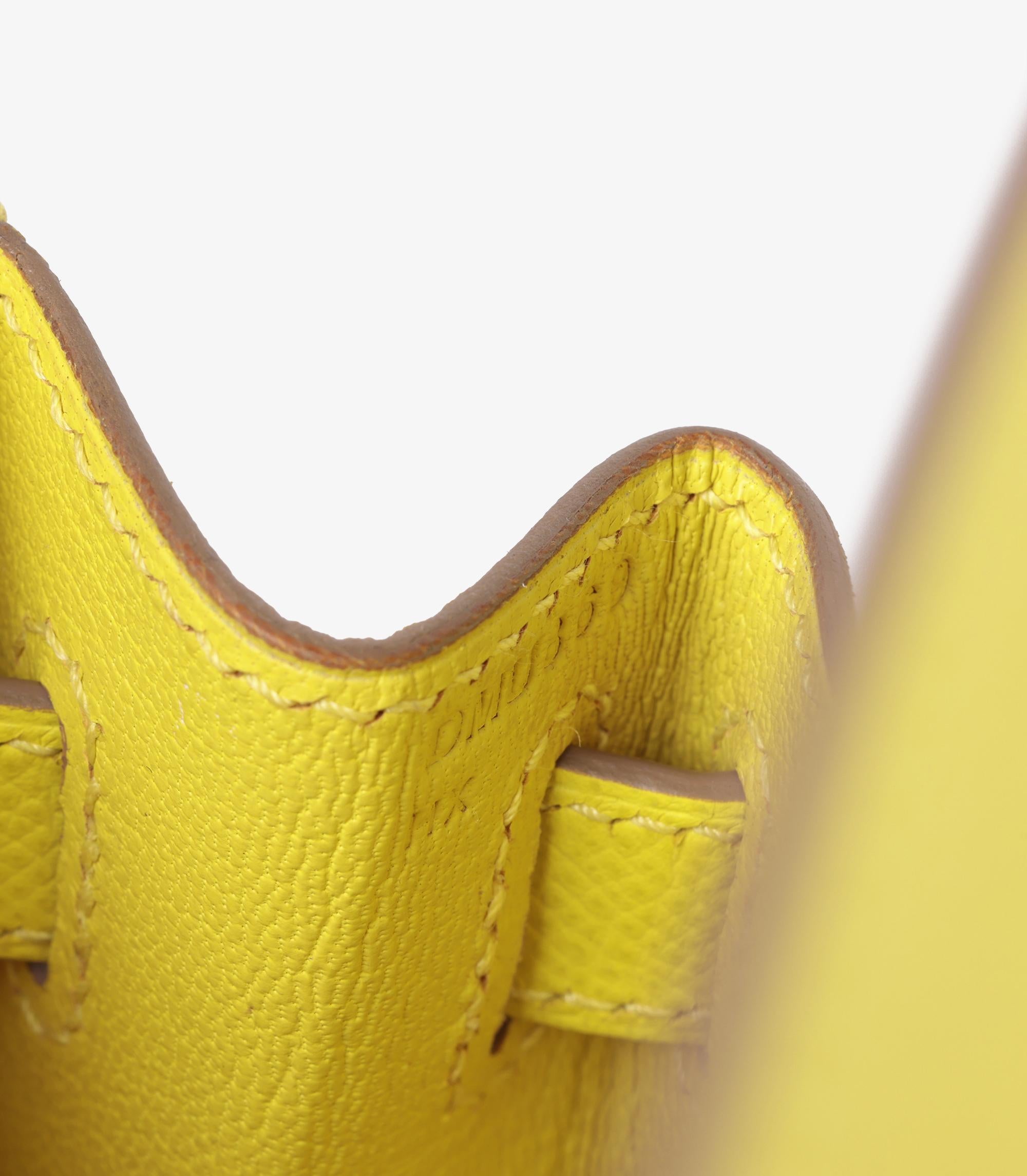 Hermès Lime Epsom Leather Kelly 28cm Sellier 4