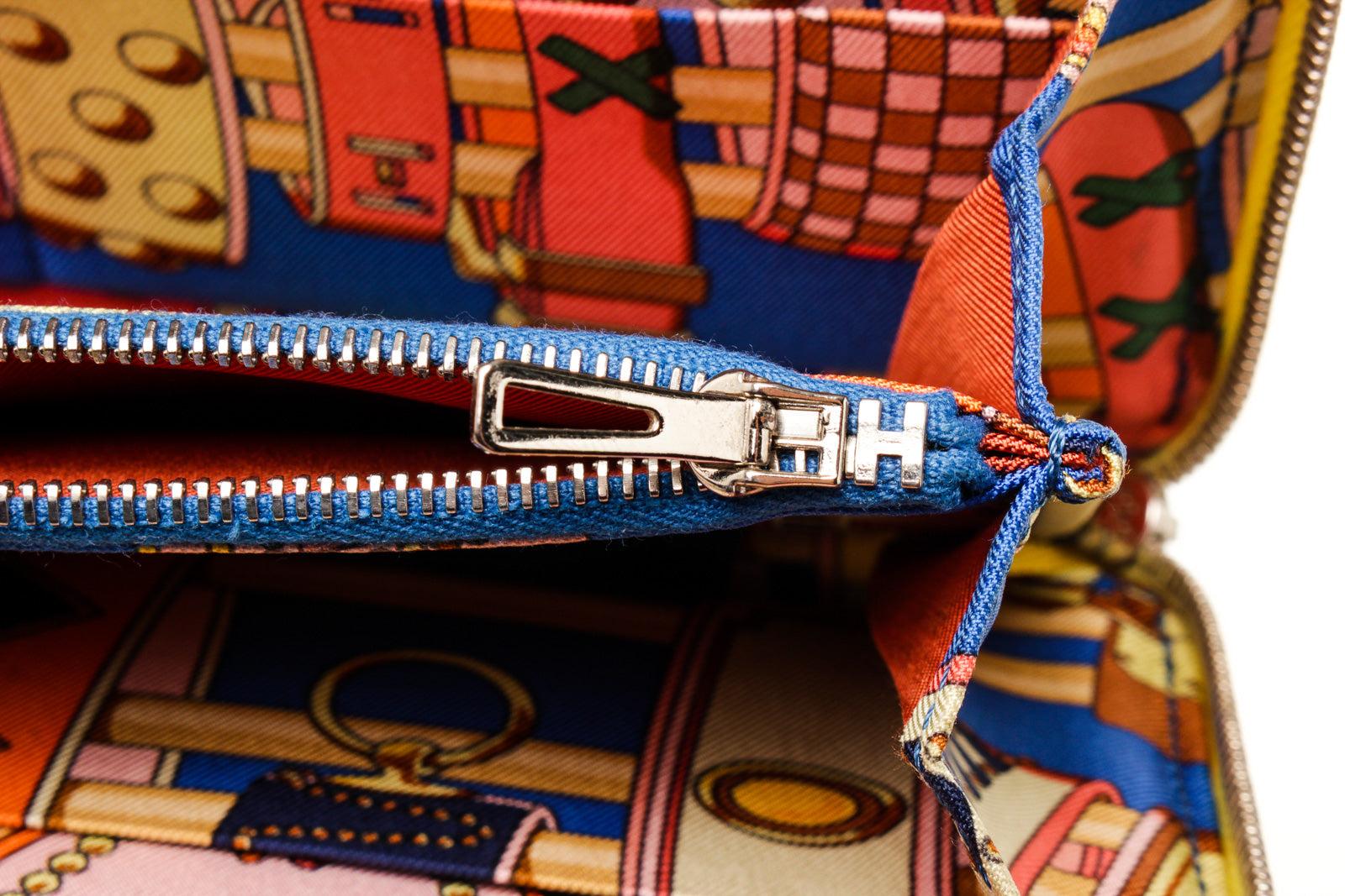 Hermes Lime Epsom Leather Silk'In Wallet with palladium-plated hardware 1