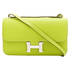 Constance Elan Tasche aus Limonengrünem Epsomleder von Hermès
