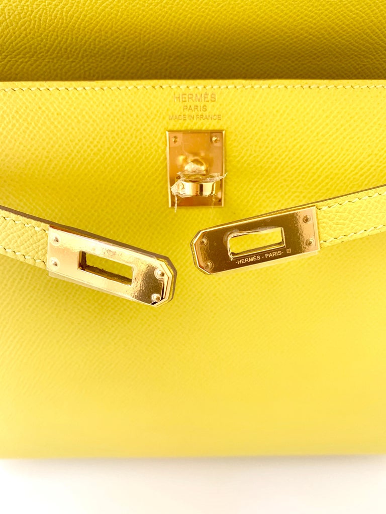 Hermès Kelly 20 Lime Sellier Epsom Gold Hardware GHW