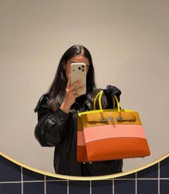 Hermès Lime, Sésame, Rose Confetti & Terre Battue Epsom Leather Sunrise Birkin 3