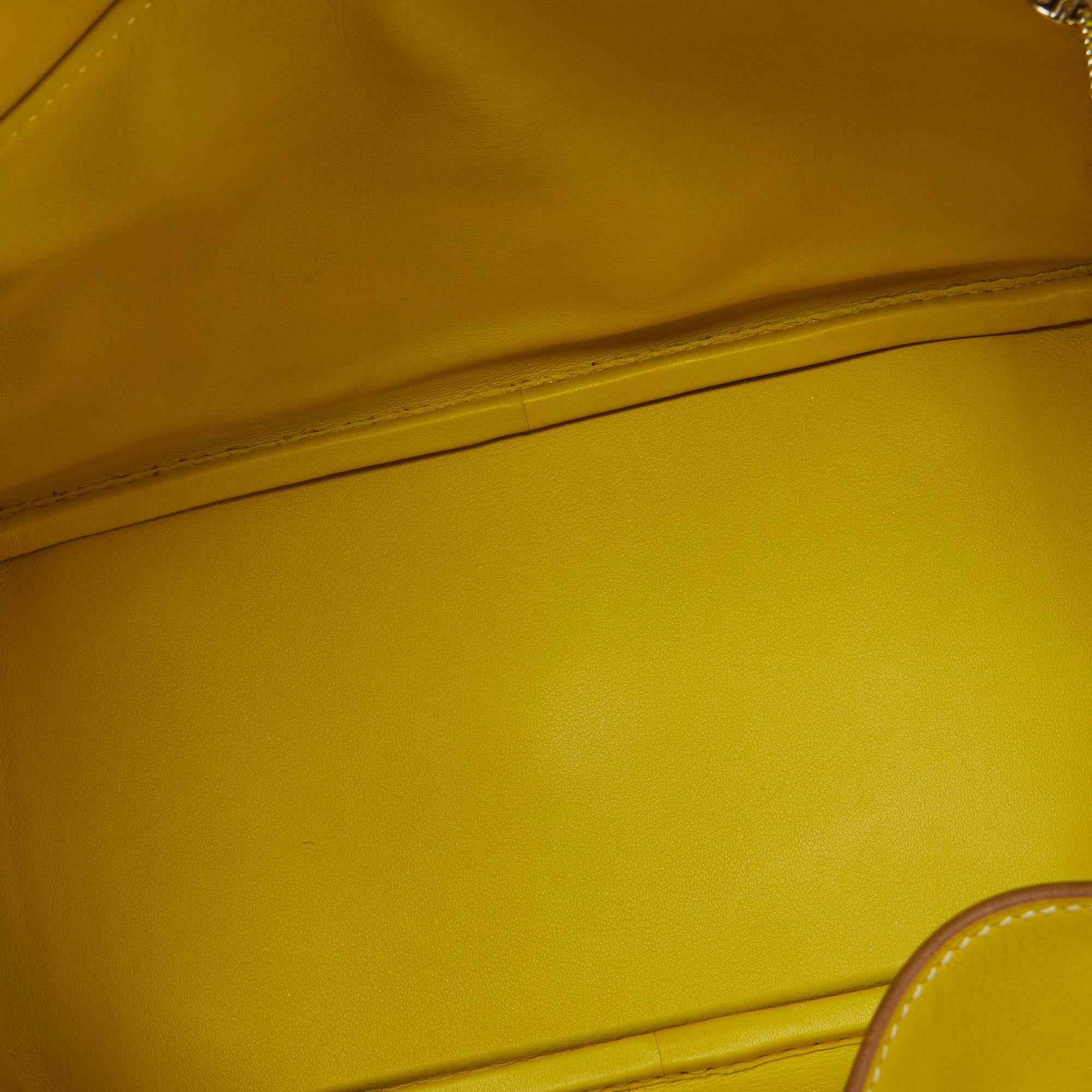 Hermès Lime Swift Leather Palladium Finish Lindy 26 Bag 5