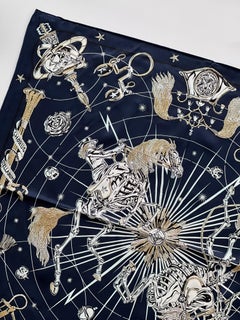 Hermes Limited Chorus Stellarum Embroidered Scarf, 70x70