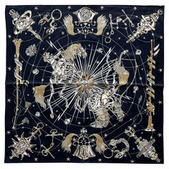 Hermes Limited Chorus Stellarum Embroidered Scarf, 70x70