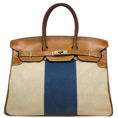 Hermes Limited Edition 35cm Birkin Barenia Flagge Tasche