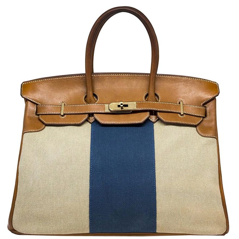 Hermes Limited Edition 35cm Birkin Barenia Flag Bag at 1stDibs