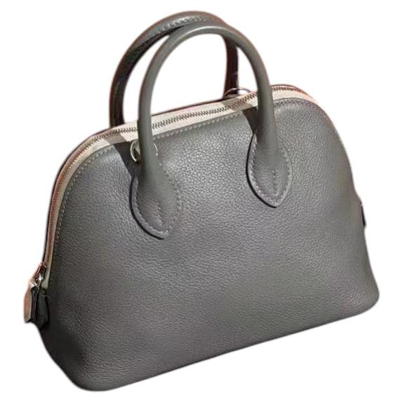 Ensemble complet Mini Bolide Hermès en édition limitée bicolore Gris Meyer et Béton, 2023 en vente