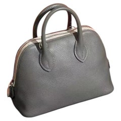 Hermès Limited Edition Bi-Color Gris Meyer and Beton Mini Bolide Full Set 2023