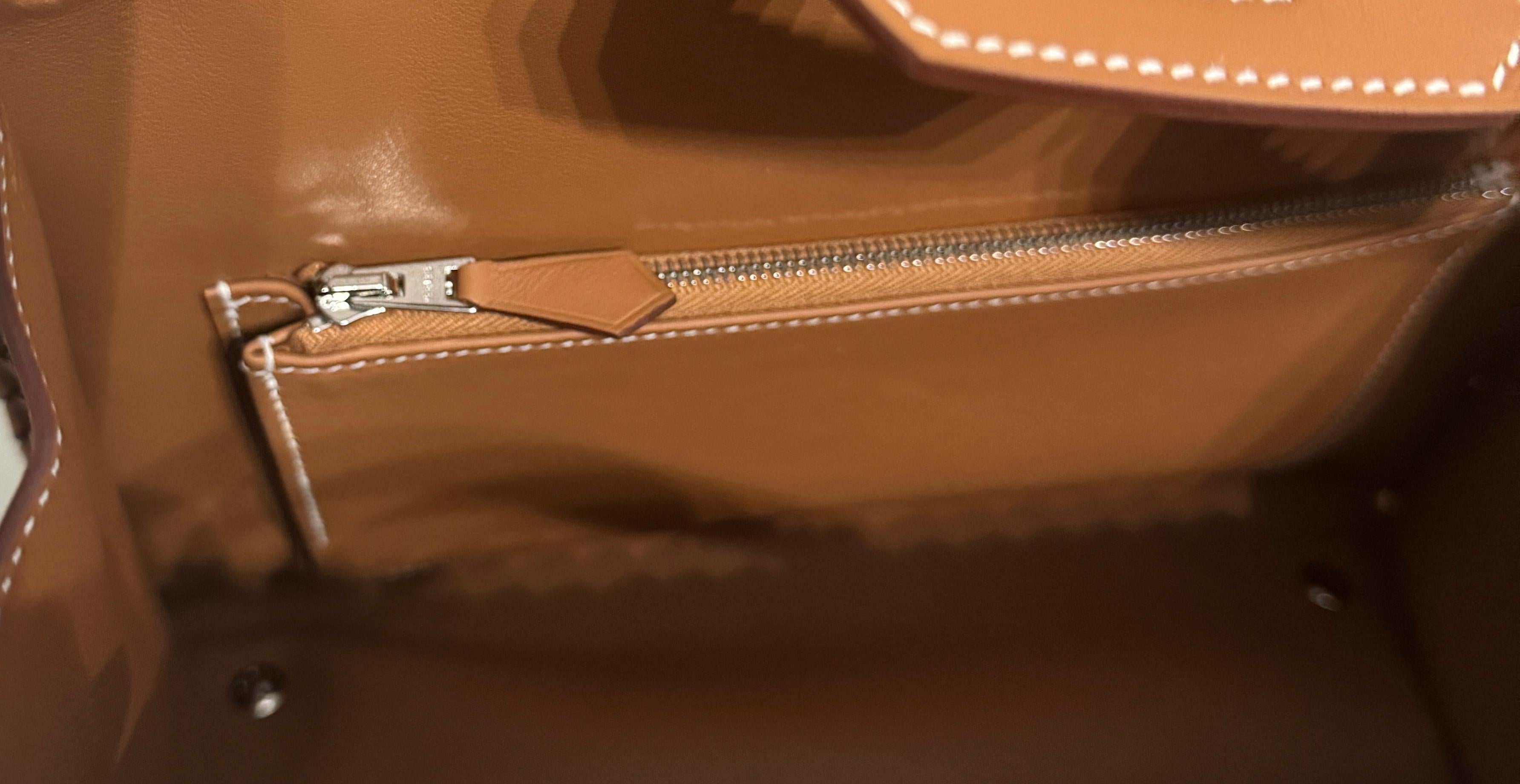 Hermes Limited Edition Birkin 25 Picnic Gold Tan Leather Palladium Hardware RARE 2
