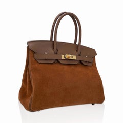 Hermes Limited Edition Birkin 30 Grizzly Bag Alezan Permabrass Hardware