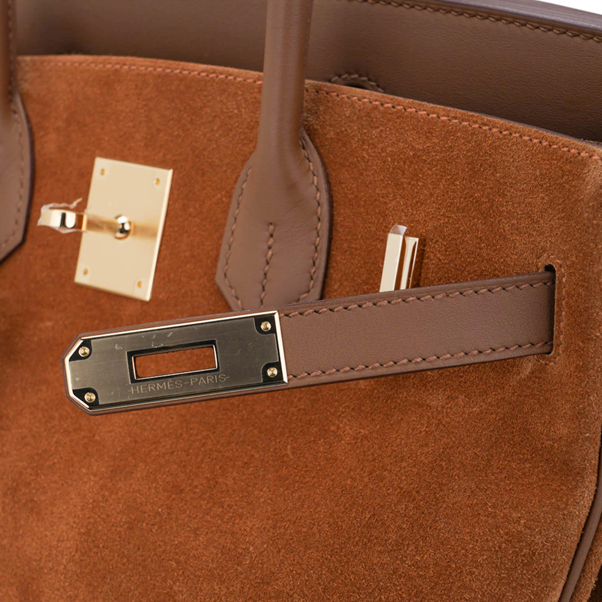  Hermes Limited Edition Birkin 30 Grizzly Bag Alezan Permabrass Hardware Pour femmes 