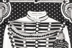 Hermes Limited Edition Black Bandana Brandebourg Scarf