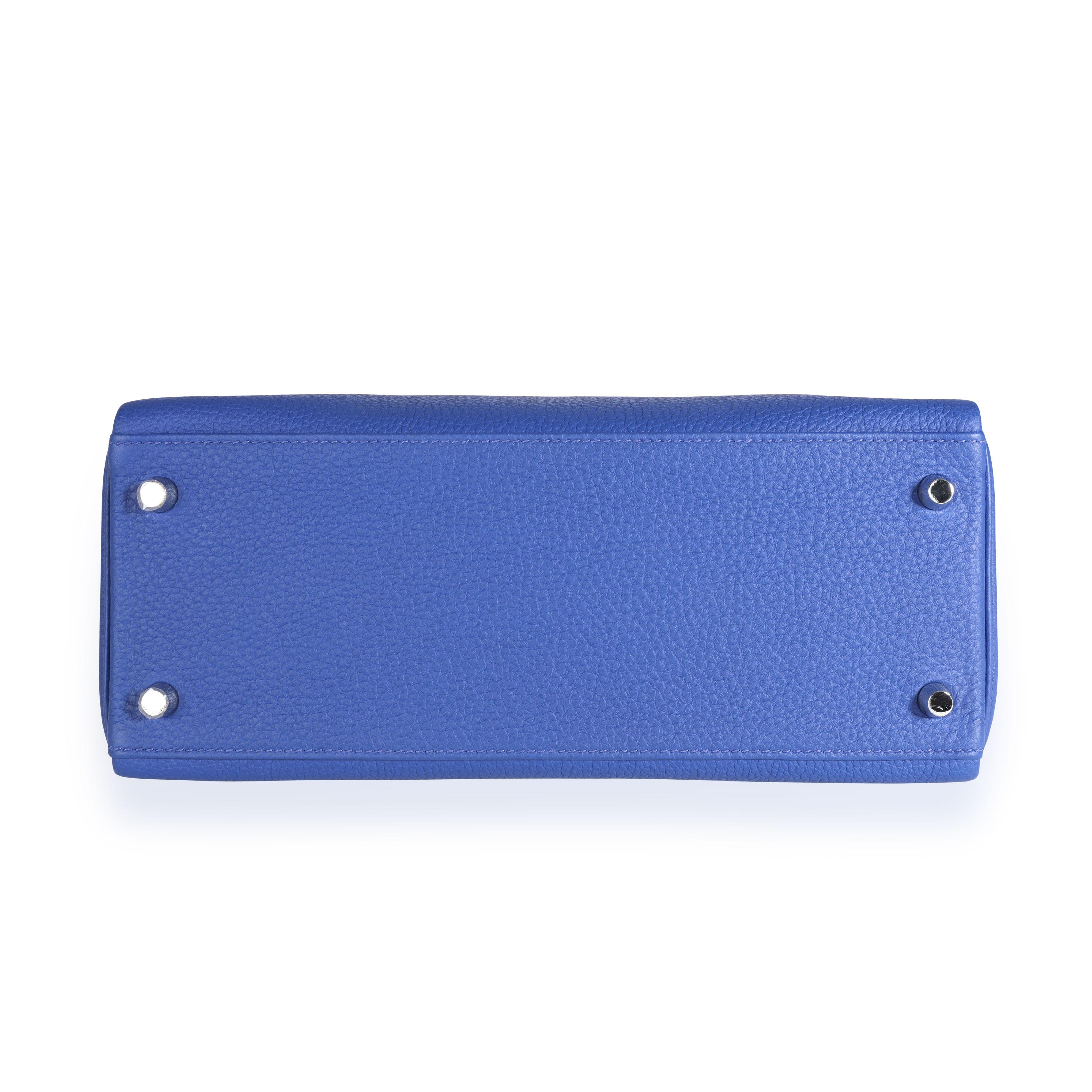 Hermès Edizione Limitata Bleu Électrique Togo Au Trot Retourne Kelly 28 PHW 2