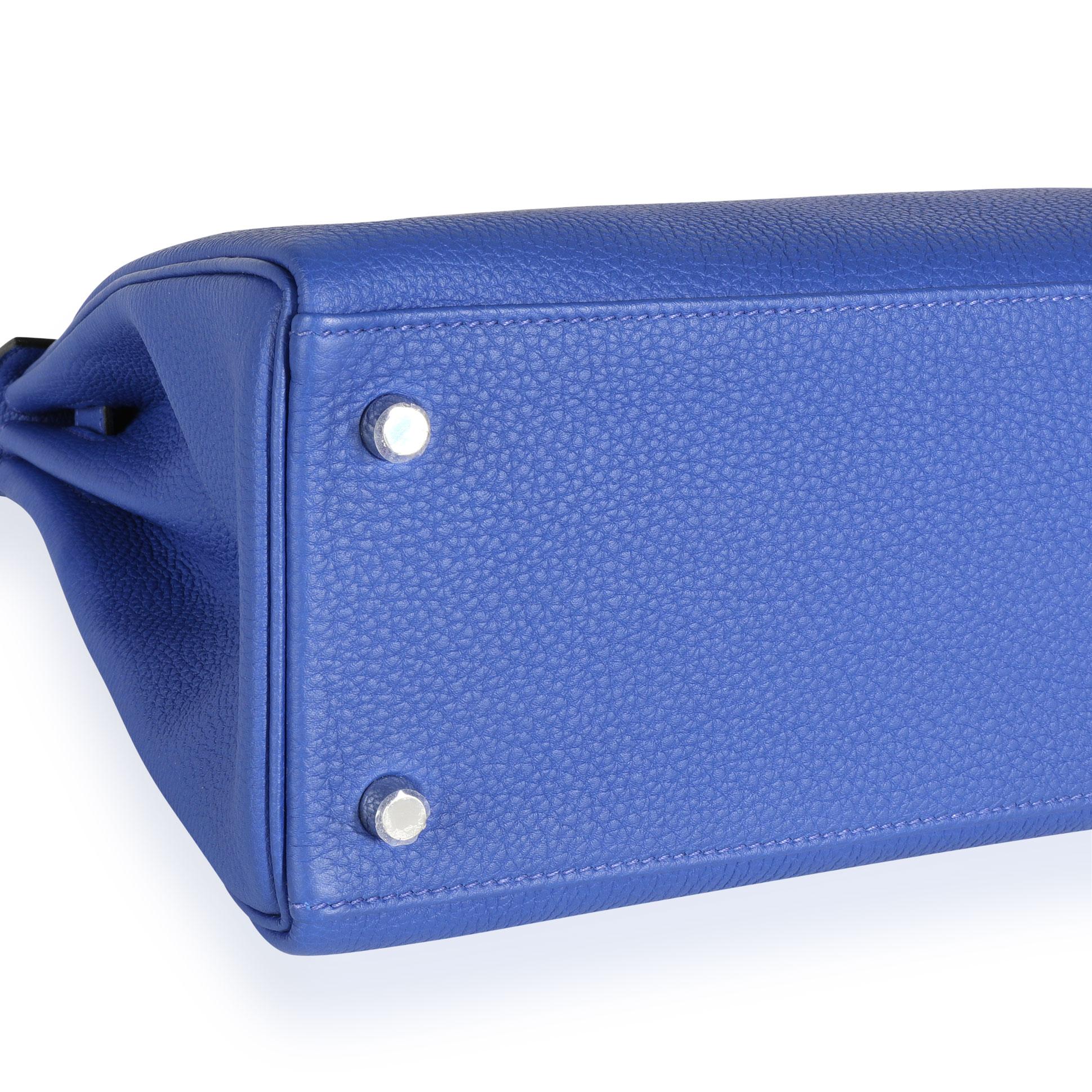 Hermès Edizione Limitata Bleu Électrique Togo Au Trot Retourne Kelly 28 PHW 4