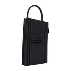 Hermes Limited Edition Cadena Bag U Black Tadelakt Leather