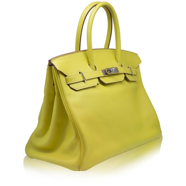 Hermès Limited Edition Candy 35cm Birkin Bag at 1stDibs | lime green ...
