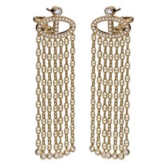 Hermès - Pendants d'oreilles Chaine d'Ancre en or jaune, édition limitée, avec diamants