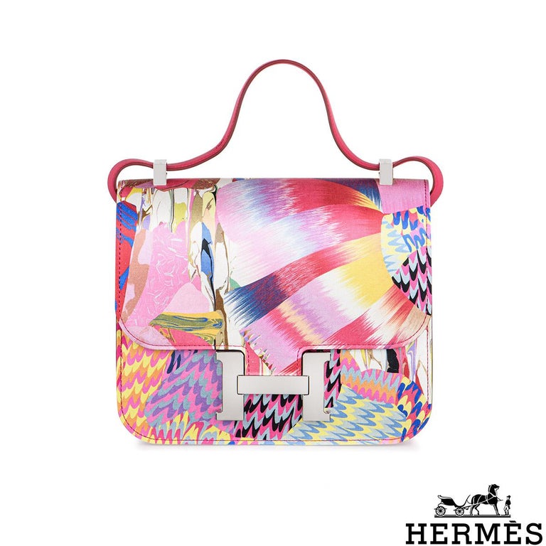 Hermès Limited Edition Constance 24cm Marble Silk PHW For Sale at ...