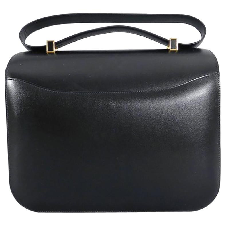 Hermes Limited Edition Constance Cartable Black Box Leather with Gold Hardware 4