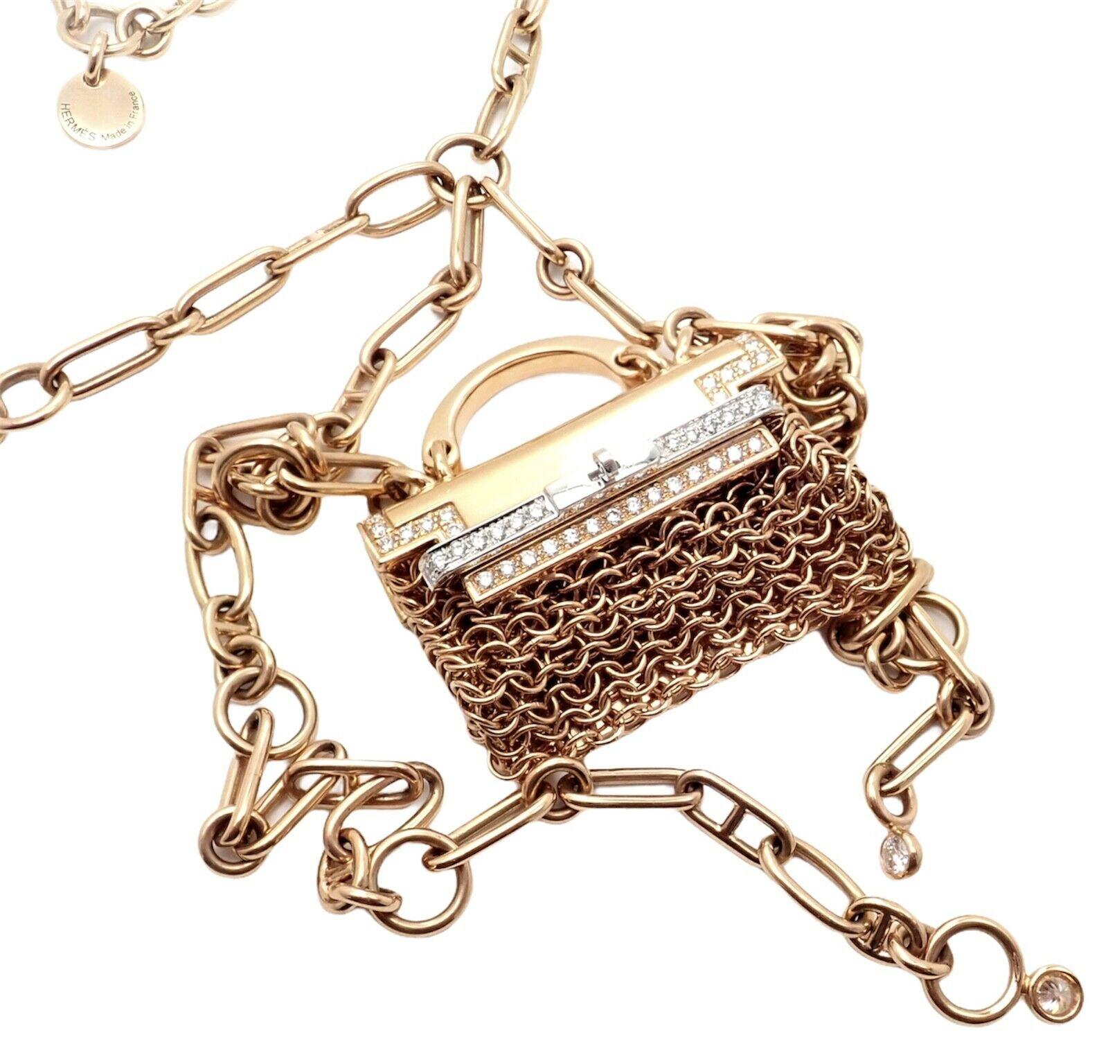 hermès kelly necklace diamond