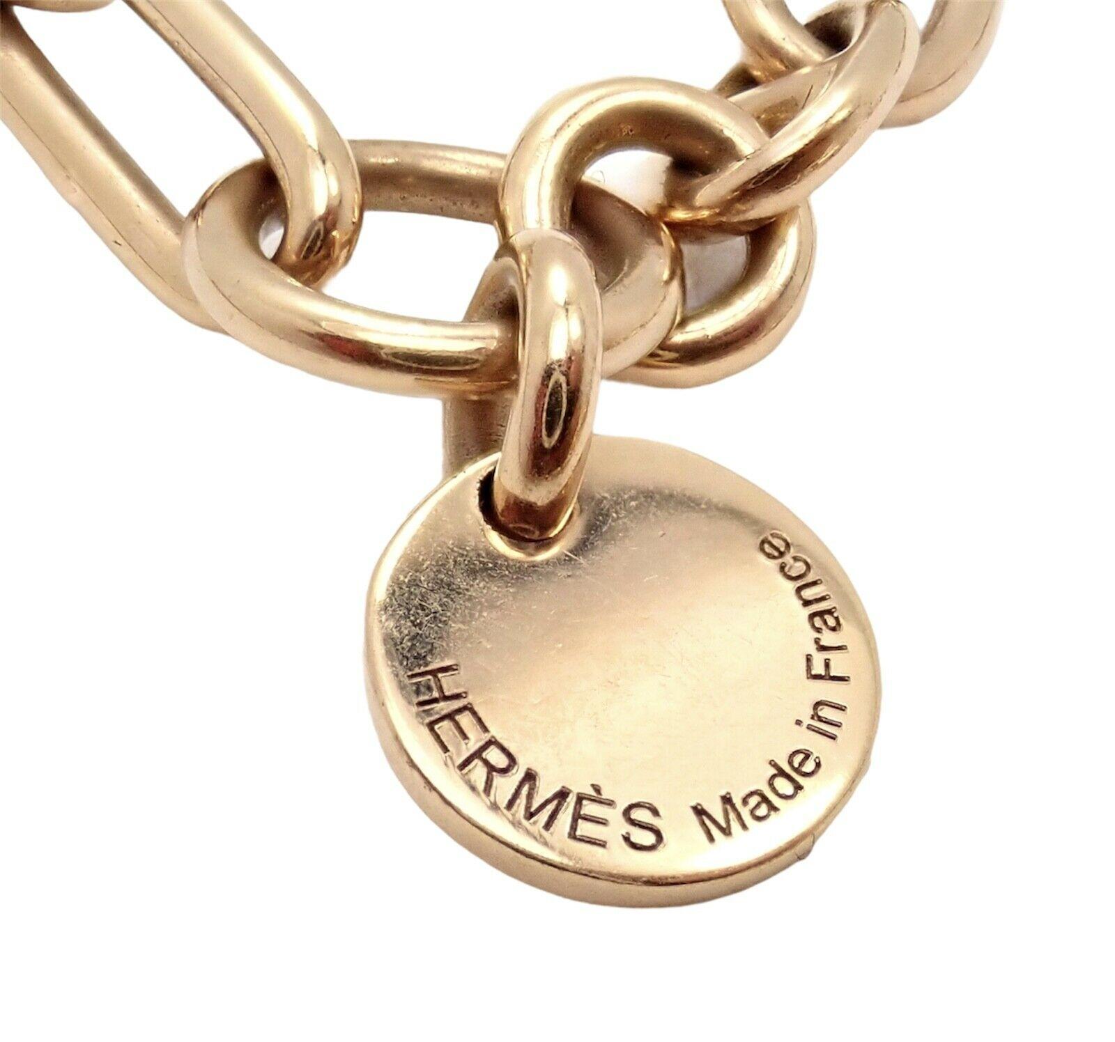 Brilliant Cut Hermes Limited Edition Diamond Precieux Kelly Toggle Rose Gold Pendant Necklace