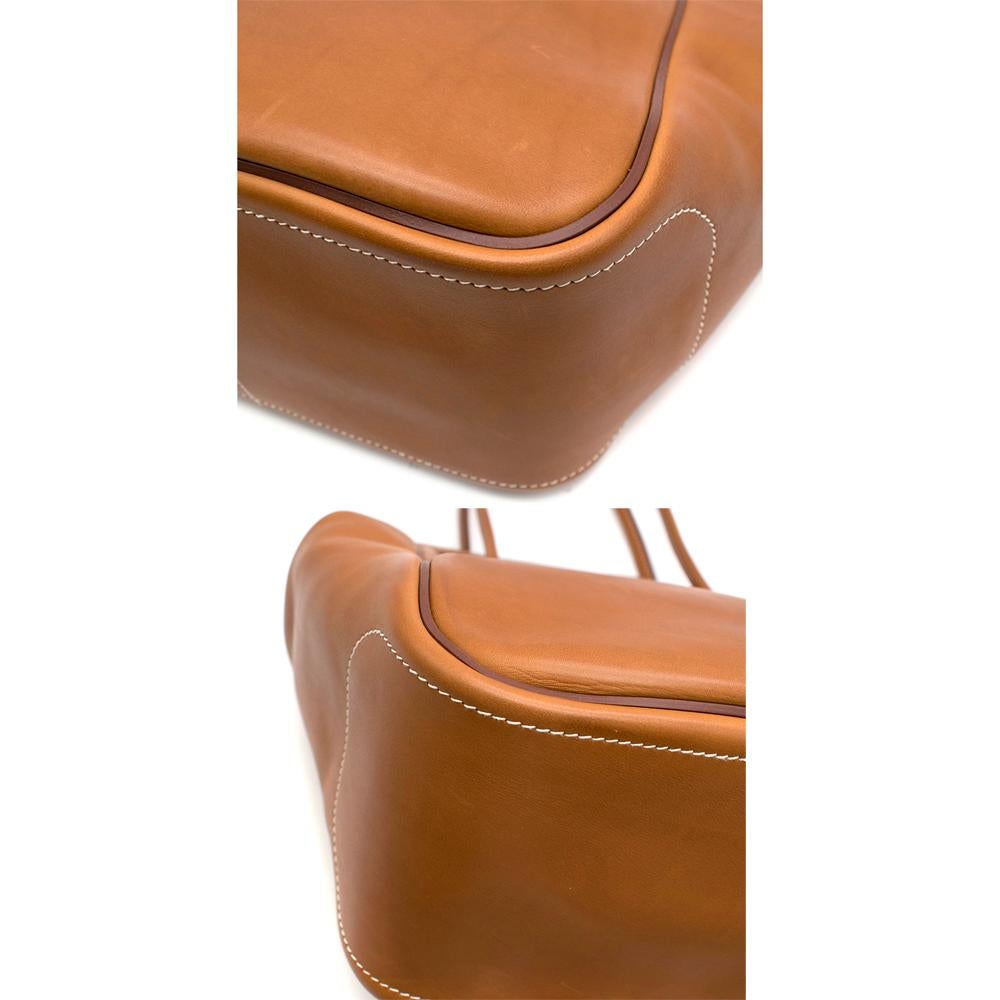 Brown Hermès Limited Edition 'Doctors Bag' Convoyeur GM in Gold Barenia