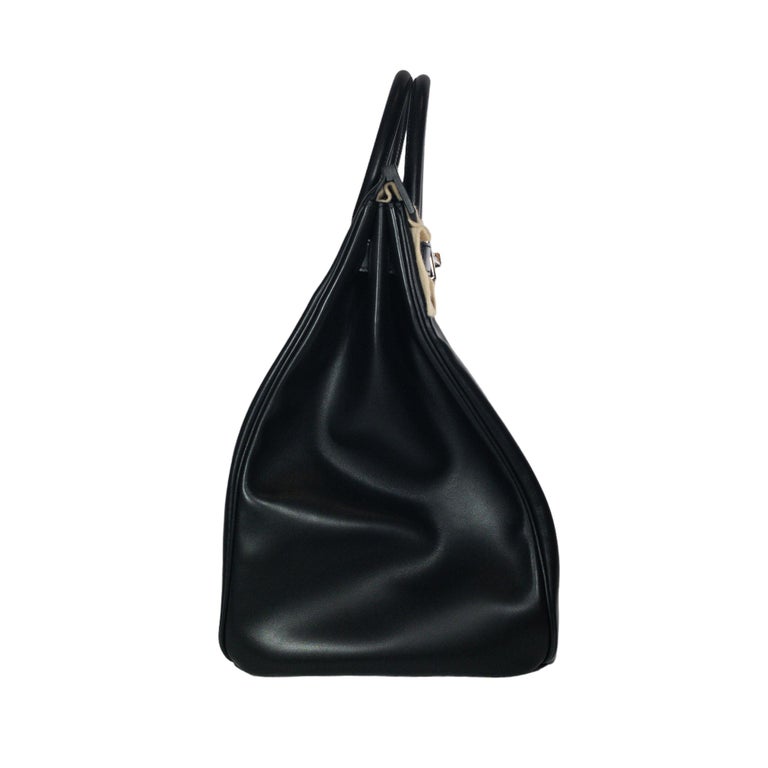 Hermes Birkin 40 HAC Rock Black Evercolor Palladium Hardware – Madison  Avenue Couture