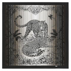 Hermes Limited Edition Jungle Love Rainbow Beaded Scarf Silk 90