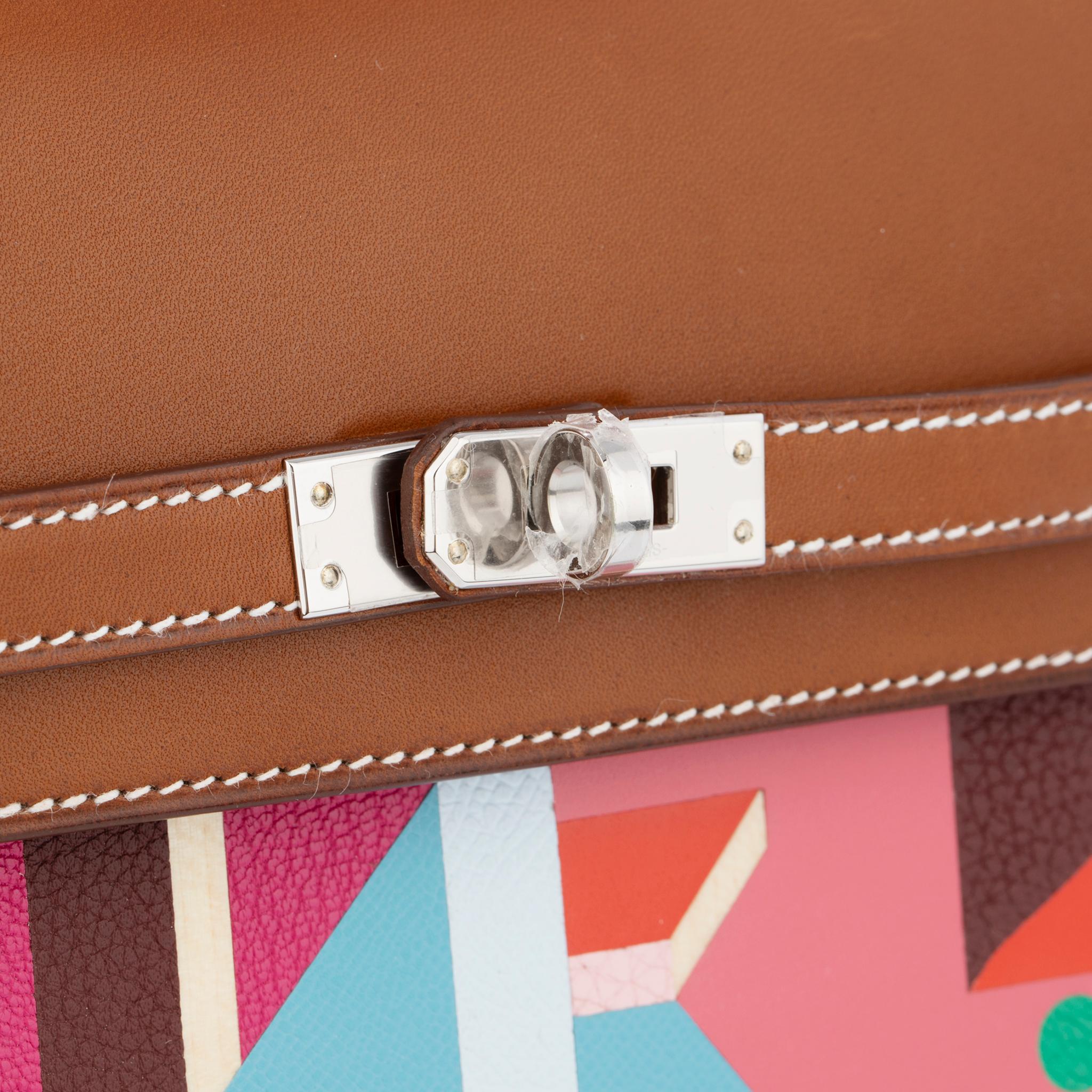 Hermès Limited Edition Kelly 22cm Wood Perspective Cavalière For Sale 2