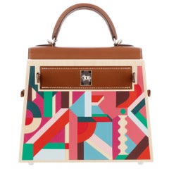 Hermès Limited Edition Kelly 22cm Wood Perspective Cavalière