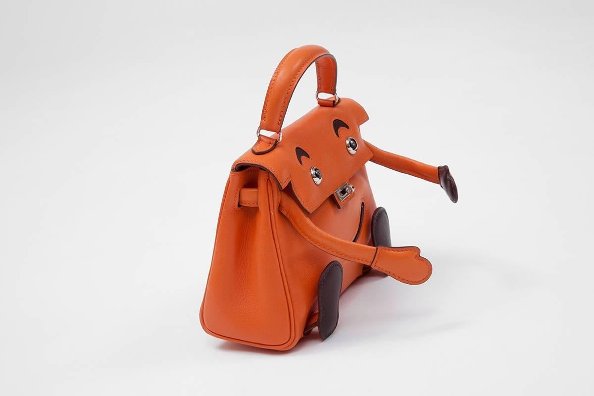 Orange Hermes Limited Edition Kelly Doll Handbag