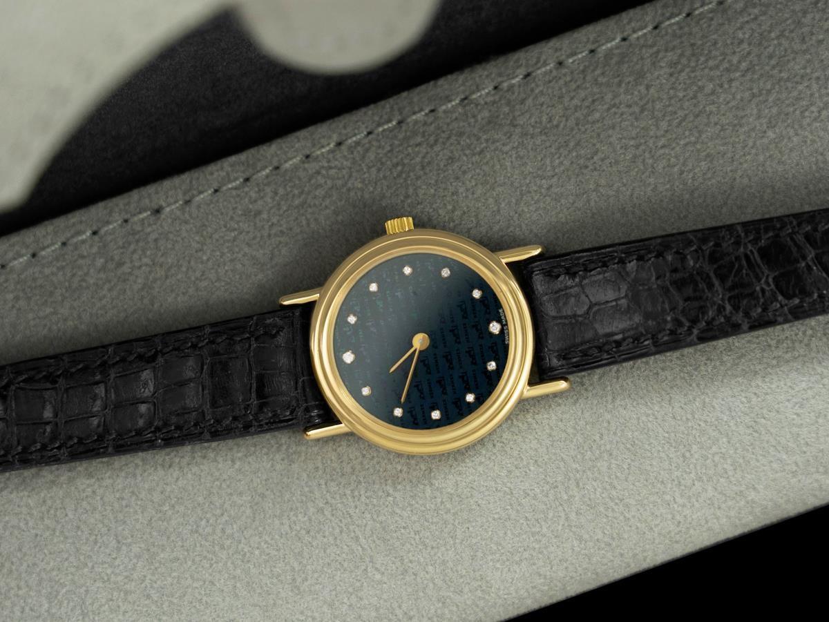 HERMES LIMITED EDITION Ladies 18K Gold and Diamond Watch - Mint with Box For Sale 6