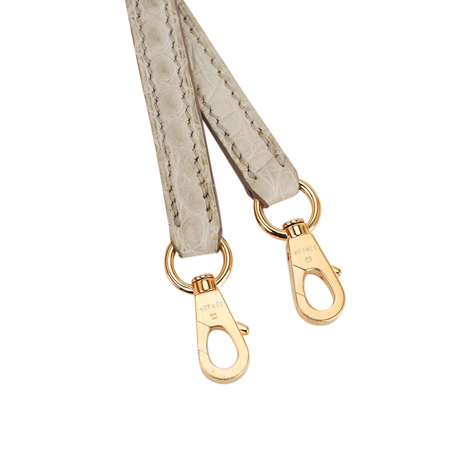 Hermes Limited Edition Mini Kelly 20 Sellier Beton Matte Alligator Bag Gold Hard For Sale 6