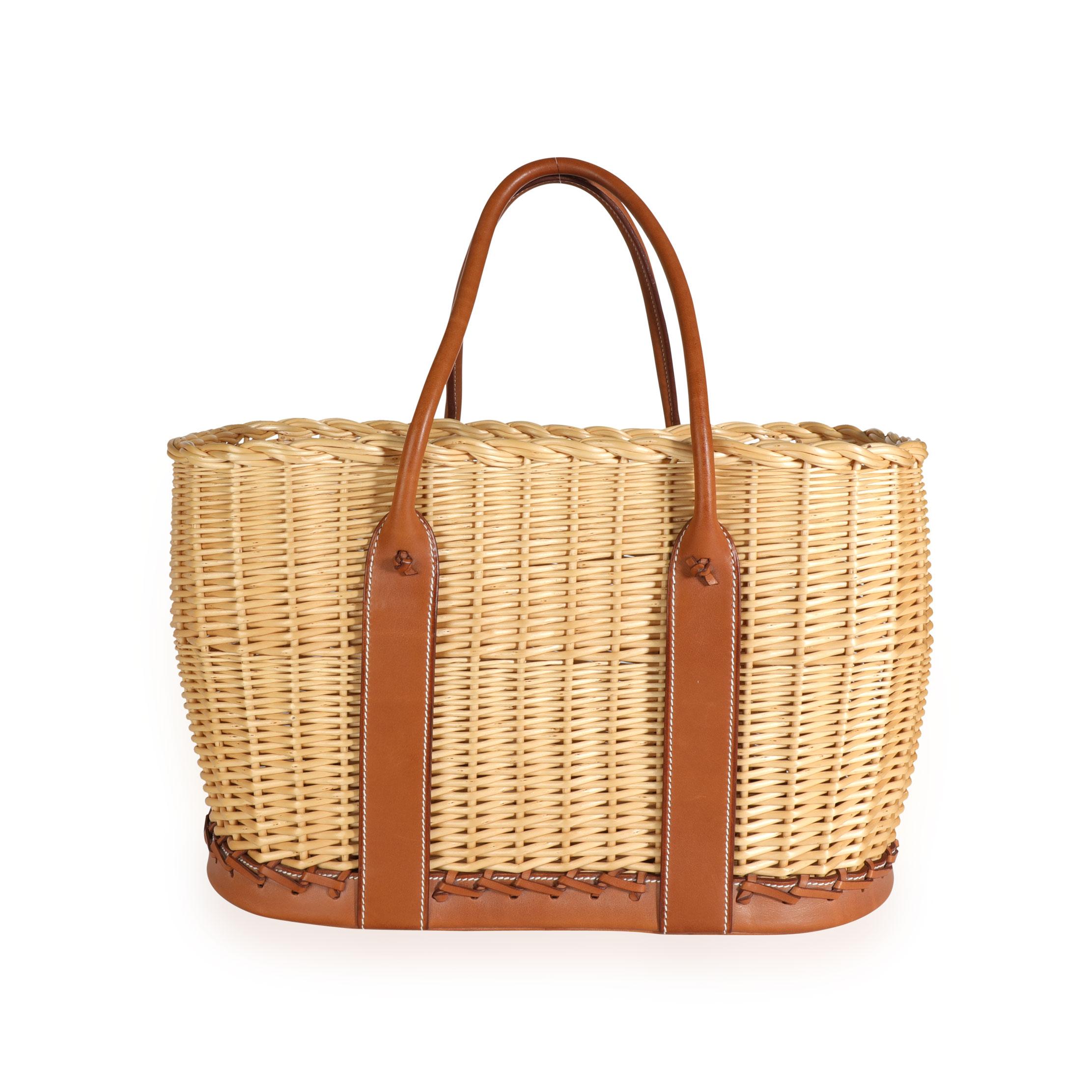 Beige Hermès - Édition limitée Naturel Barénia & Osier - Picnic Garden Party en vente