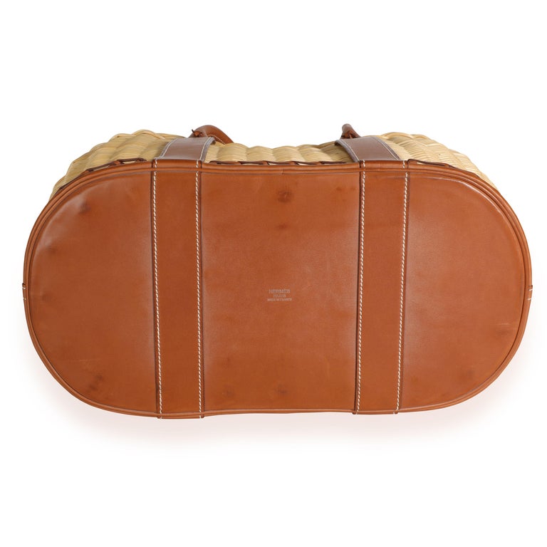 Hermès Limited Edition Naturel Barénia and Osier Picnic Garden Party