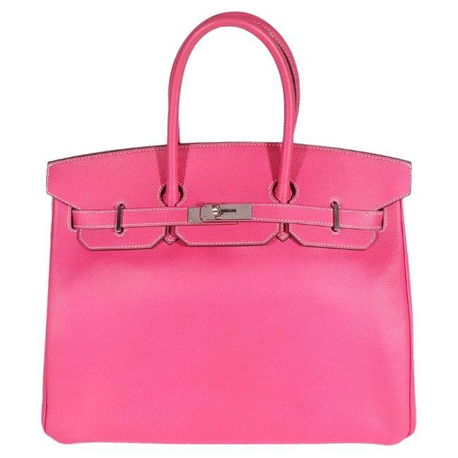 Hermès Limited Edition Rose Tyrien & Tosca Epsom Candy Birkin 35 PHW For Sale