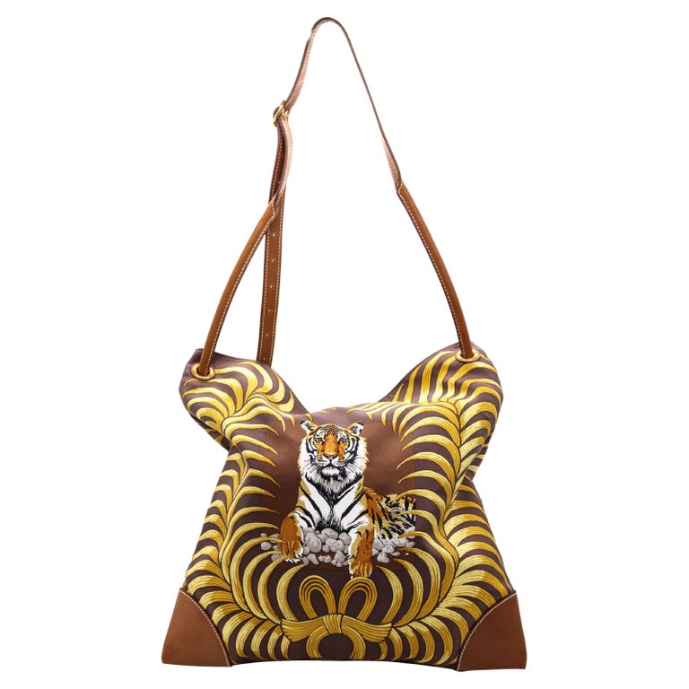 Hermès Limited Edition Silky City Tiger Royal Barenia Leather Shoulder  Bag,2008. at 1stDibs