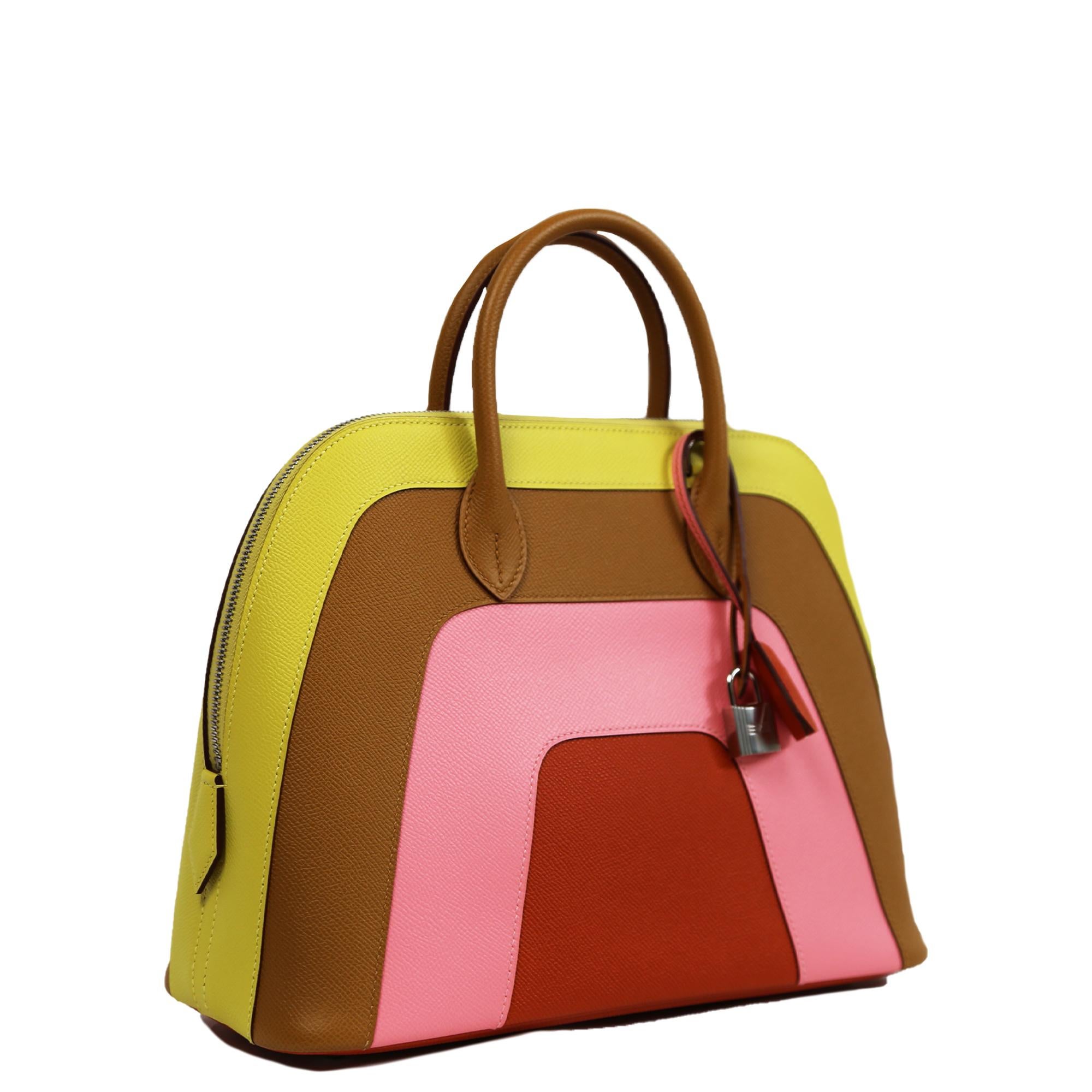 Hermès Edizione Limitata Sunrise Rainbow Bolide 30 PHW In condizioni ottime in vendita a London, GB