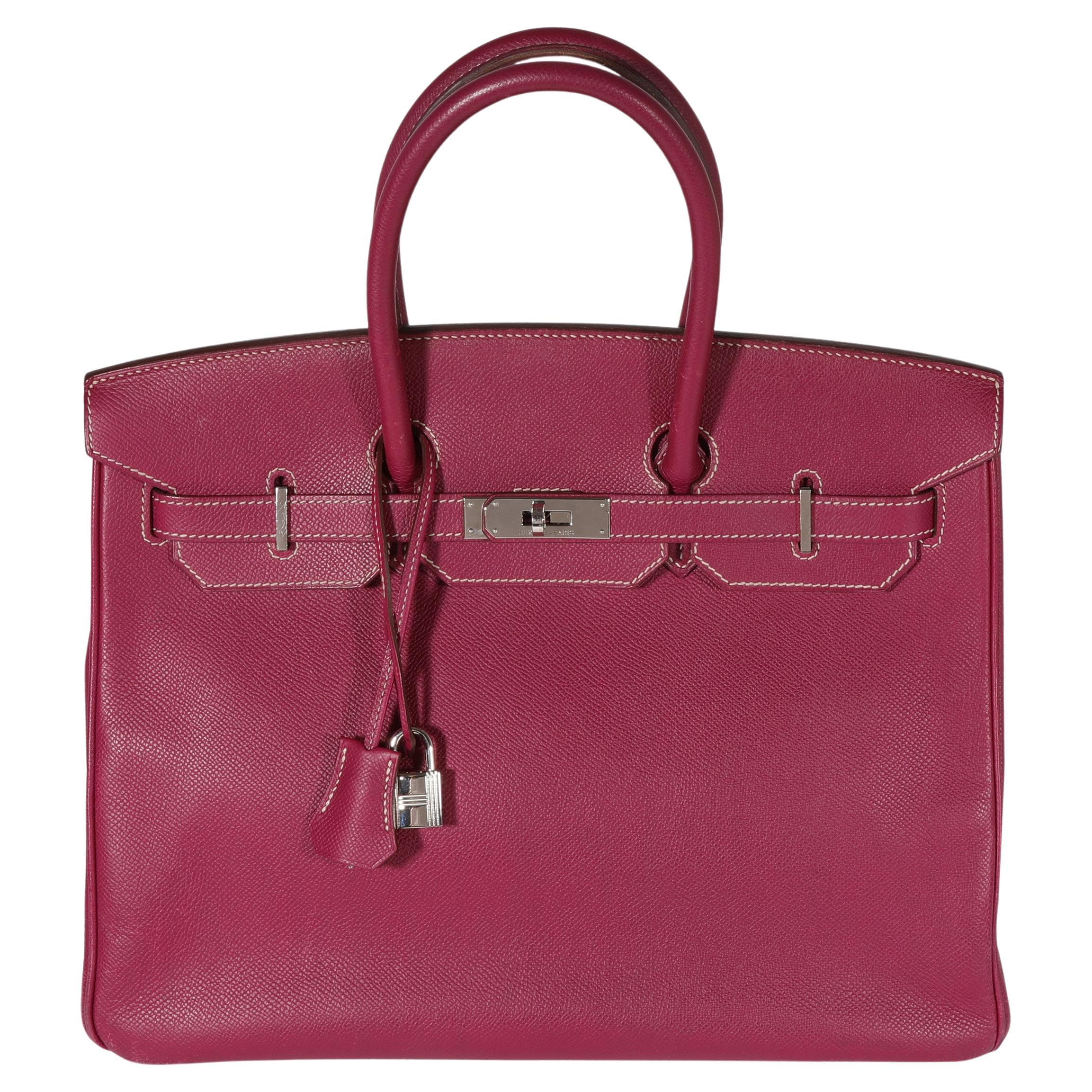 Hermès Limited Edition Tosca Epsom and Rose Tyrien Candy Birkin 35 PHW For  Sale at 1stDibs