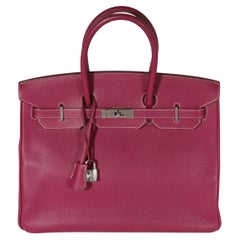 Hermès Limited Edition Tosca Epsom & Rose Tyrien Candy Birkin 35 PHW