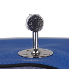 Hermes Lindy 26 Bag Beautiful Blue Hydra Evercolor Leather Palladium
