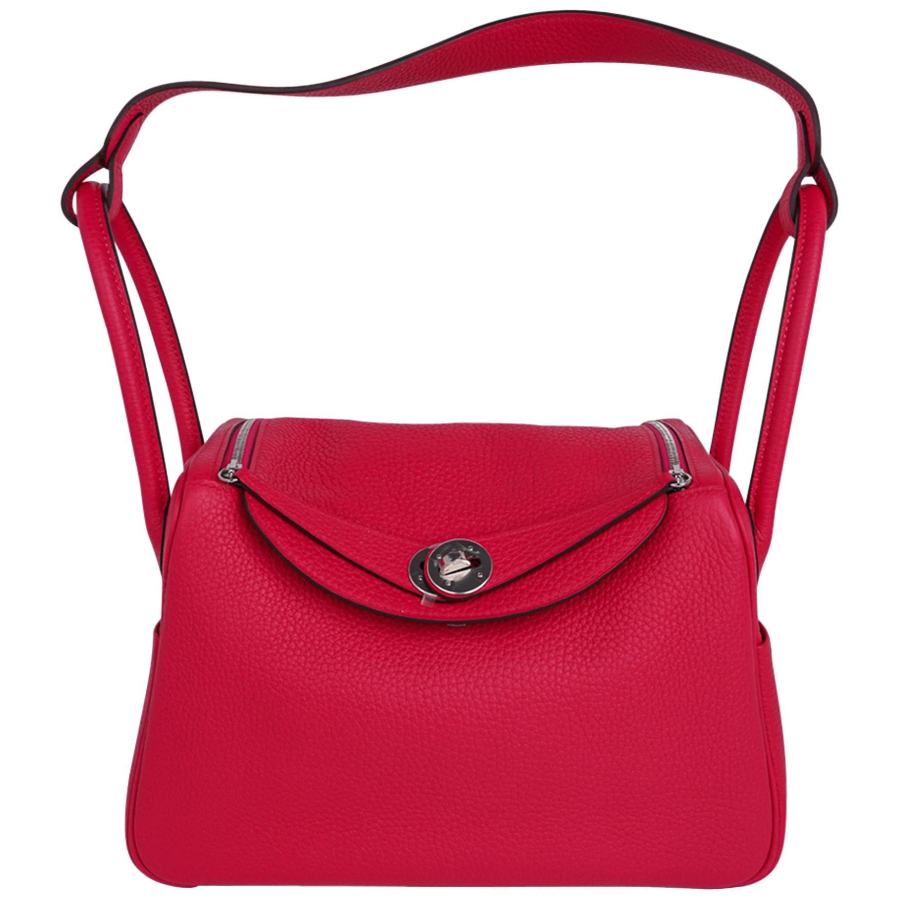 Hermes Lindy 30 Bag Coveted Etoupe Clemence Leather Palladium