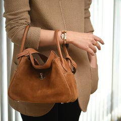 Hermès Lindy 26 Gold Grizzly and Swift Leather Palladium Hardware