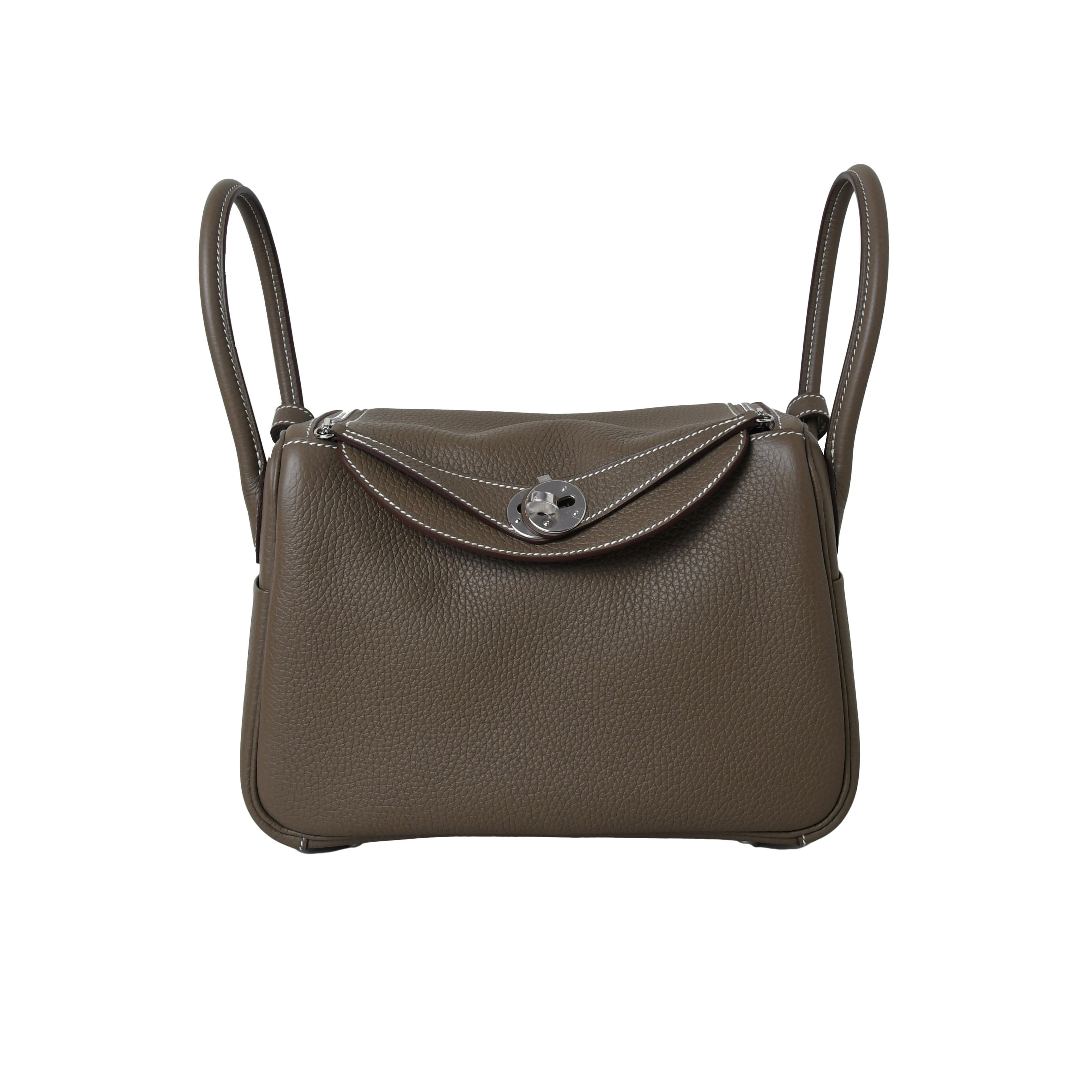 da uomo o donna Hermes Lindy 26 Taurillon Clemence Palladium Hardware Etuope in vendita