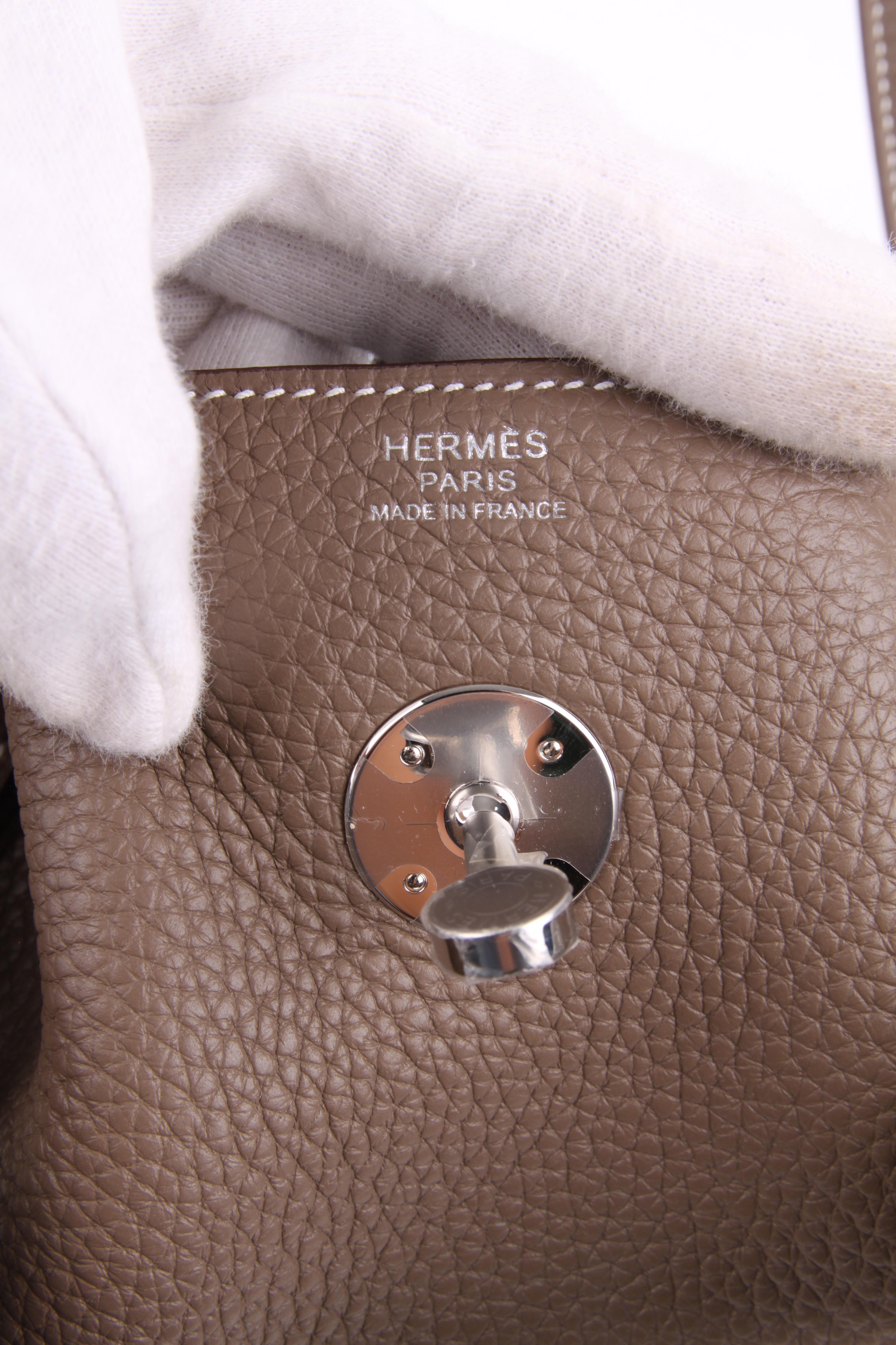 Hermes Lindy 30 eToupe Clemence Palladium 4