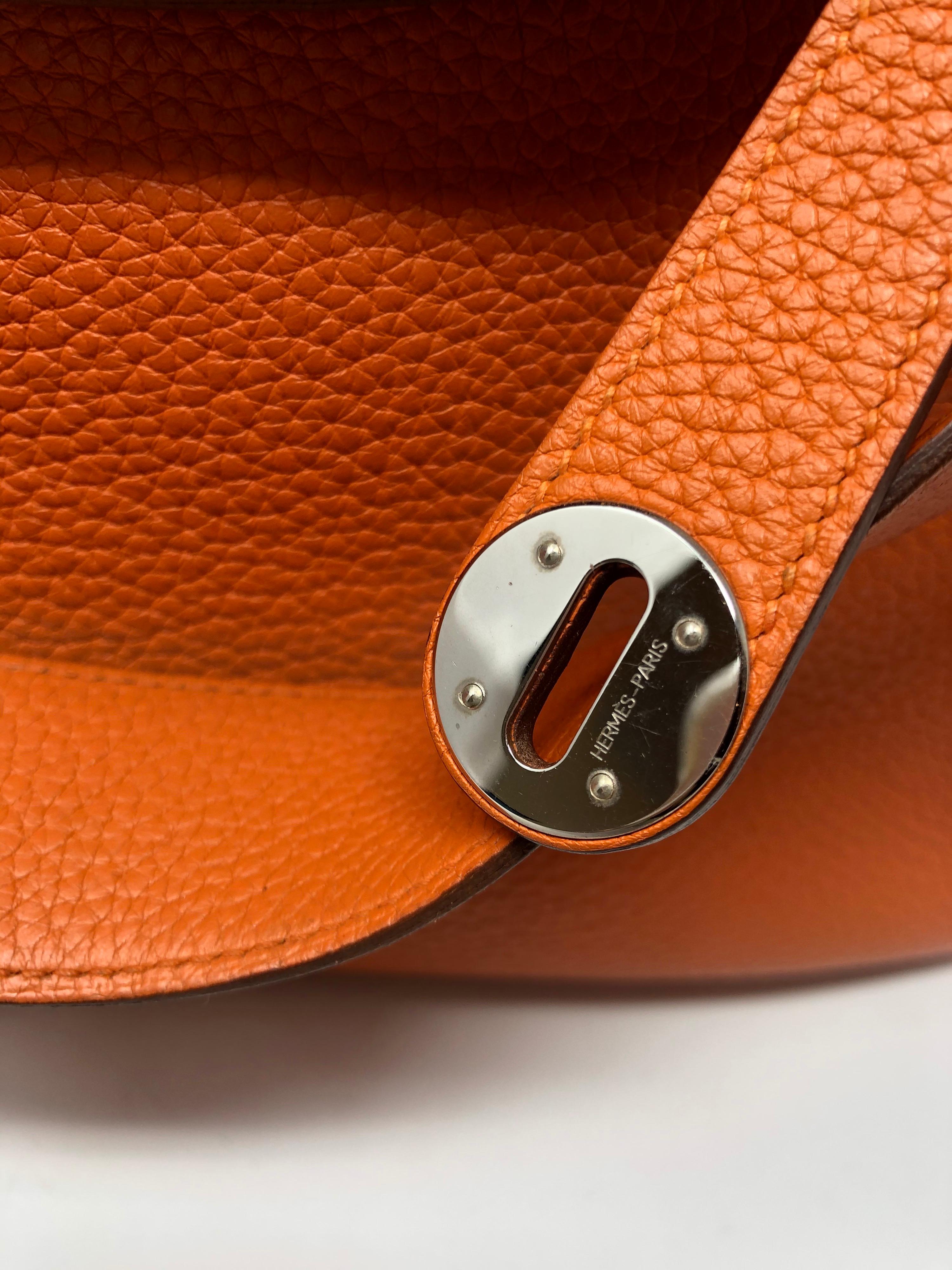 Hermes Lindy 34 Orange Bag  4