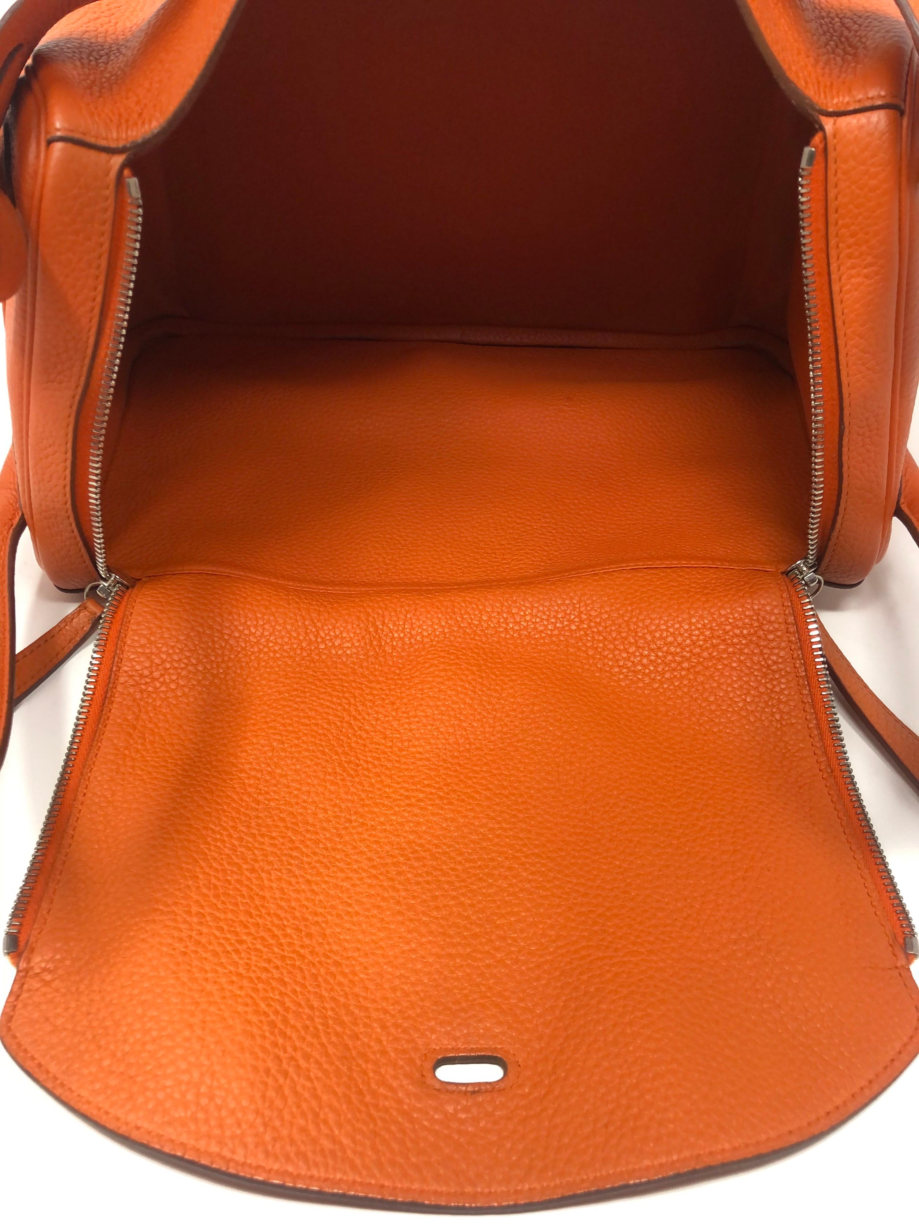 Hermes Lindy 34 Orange Bag  5