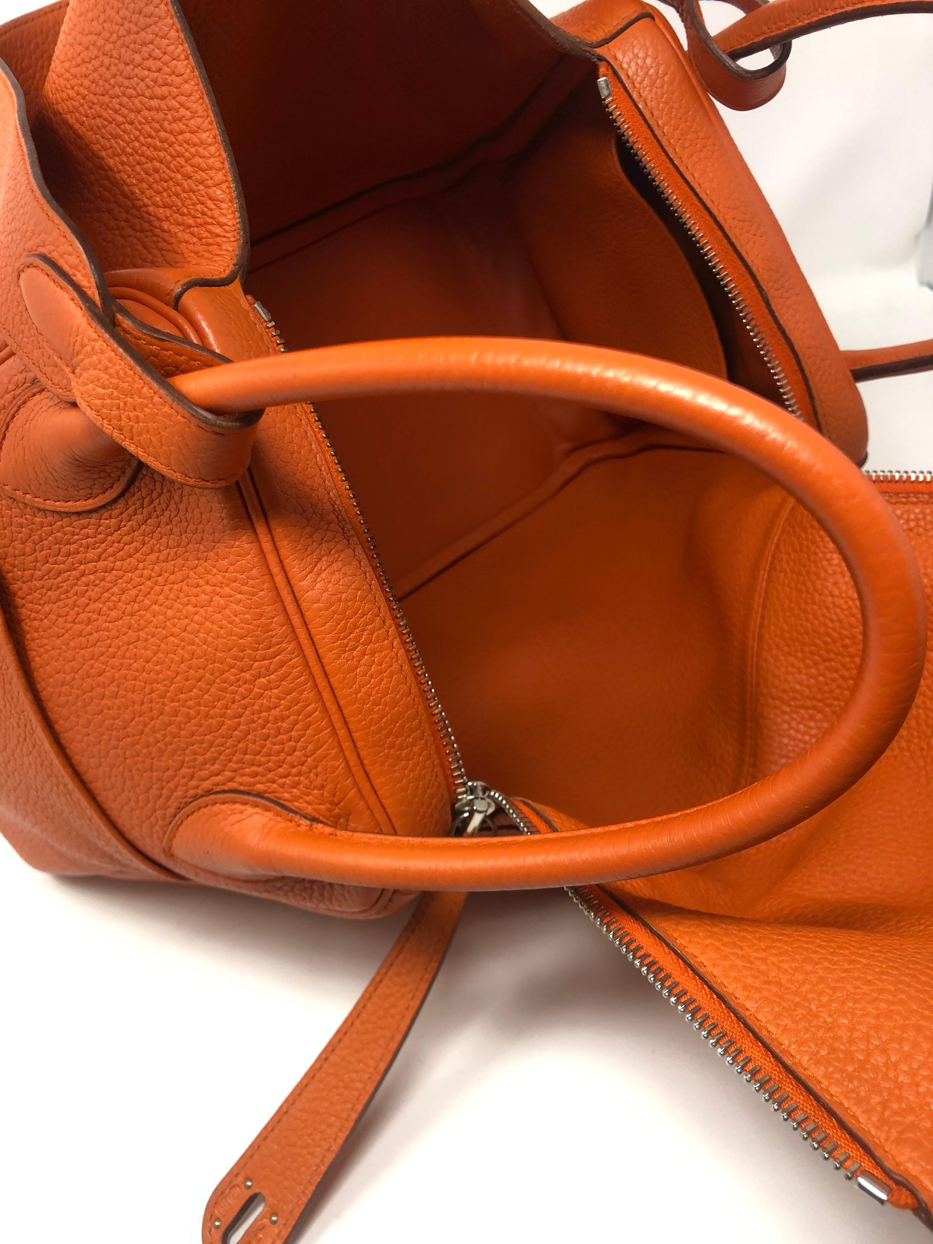 Hermes Lindy 34 Orange Bag  6