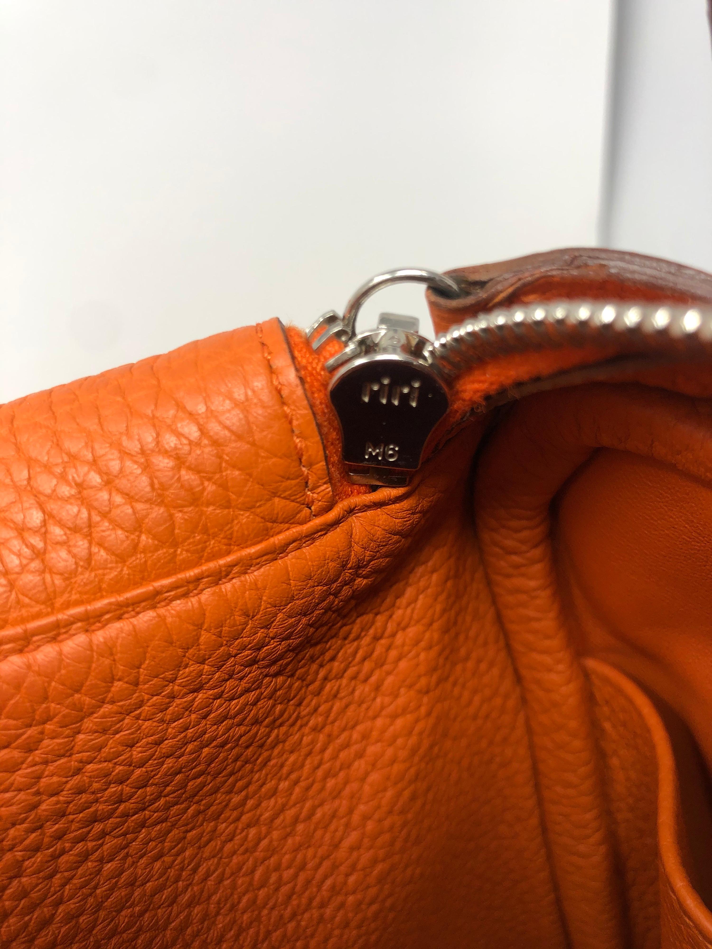 Hermes Lindy 34 Orange Bag  7